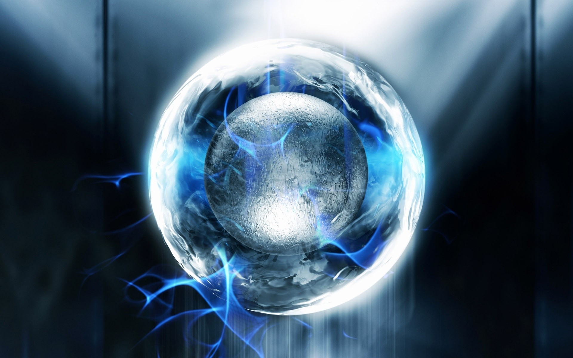 abstract ball-shaped technology energy sphere desktop science