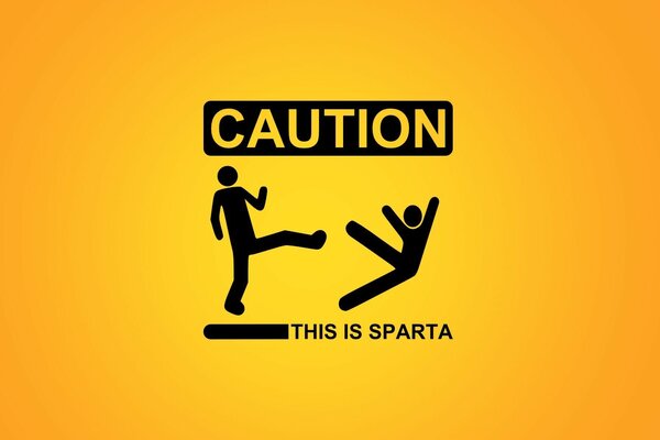 Опис Caution this is sparta