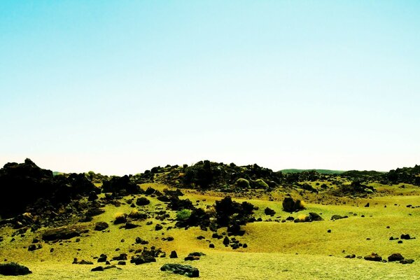 Clear sky in warm weather