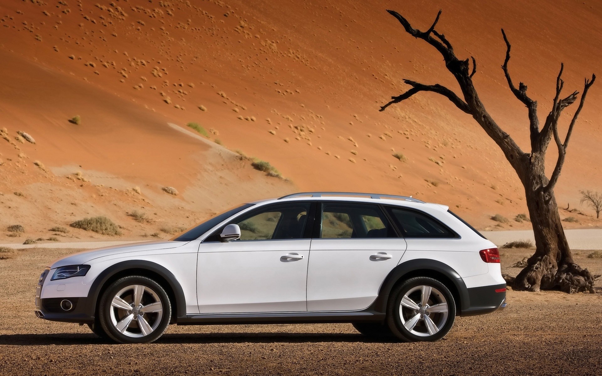 audi carro carro pôr do sol paisagem deserto automotivo apresse-se audi allroad on audi a4