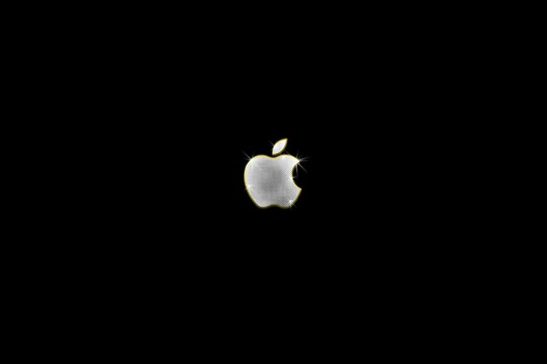 Fashionable apple design on a black background