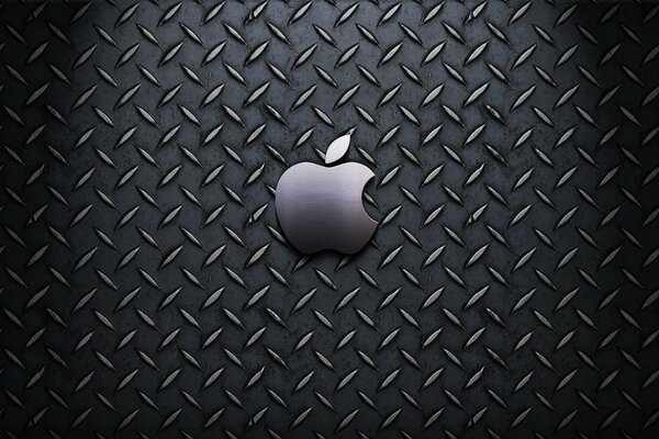 Stahl-Apple-Logo für den Desktop