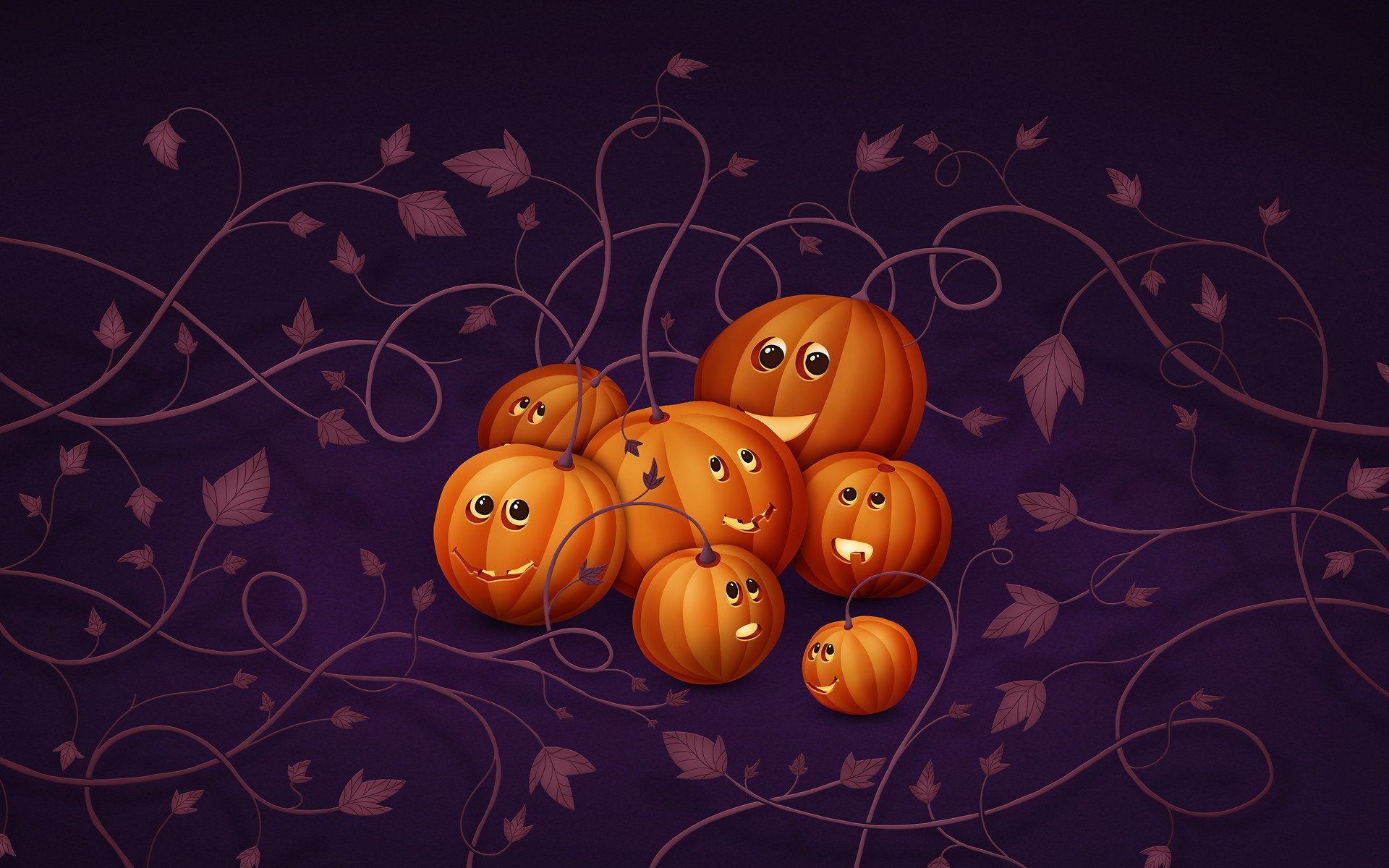 halloween desktop illustration pumpkins