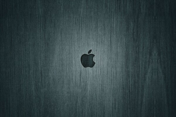 Emblema da Apple no fundo cinzento