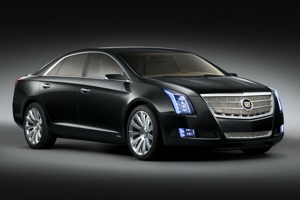 Auto cadillac con fari accesi