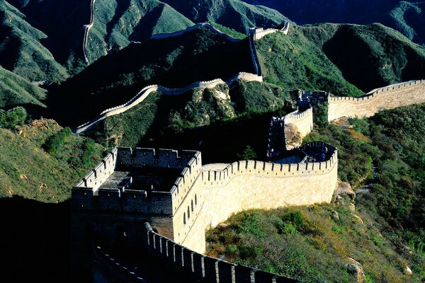 Schloss in China, Berge, Architekturfoto