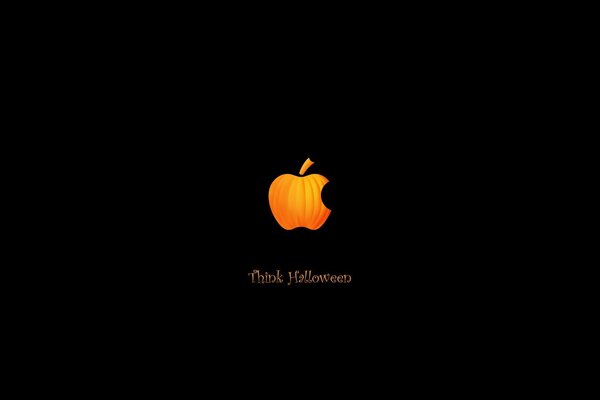 Apple logo in Halloween style