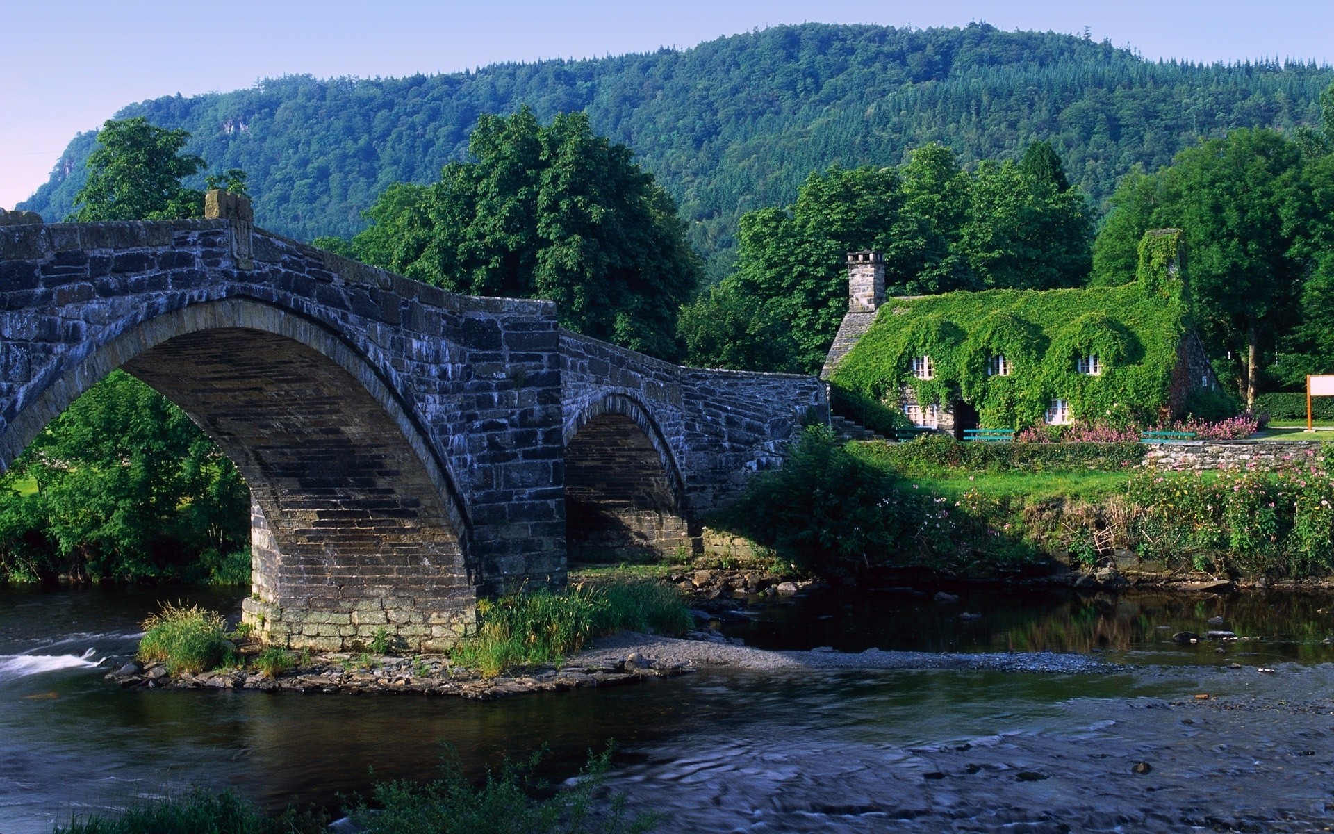 landscapes water river bridge travel landscape stone architecture nature tree tourism scenic outdoors summer stream lake wood mountain rock sky village