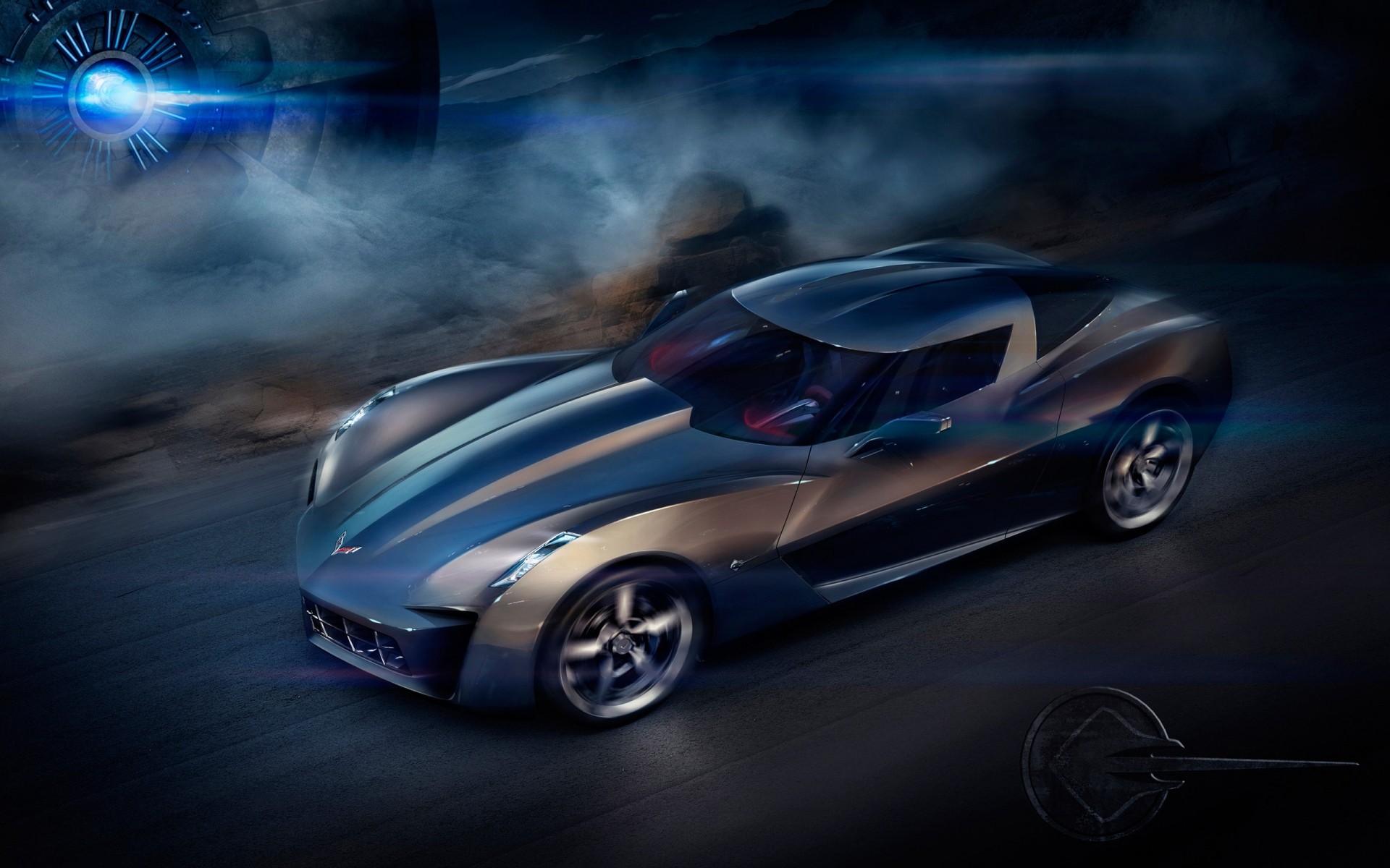 concept cars car vehicle fast blur hurry transportation system action hood corvette stingray