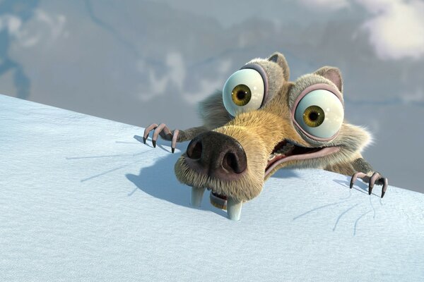 Personaje de ardilla de la caricatura Ice Age 