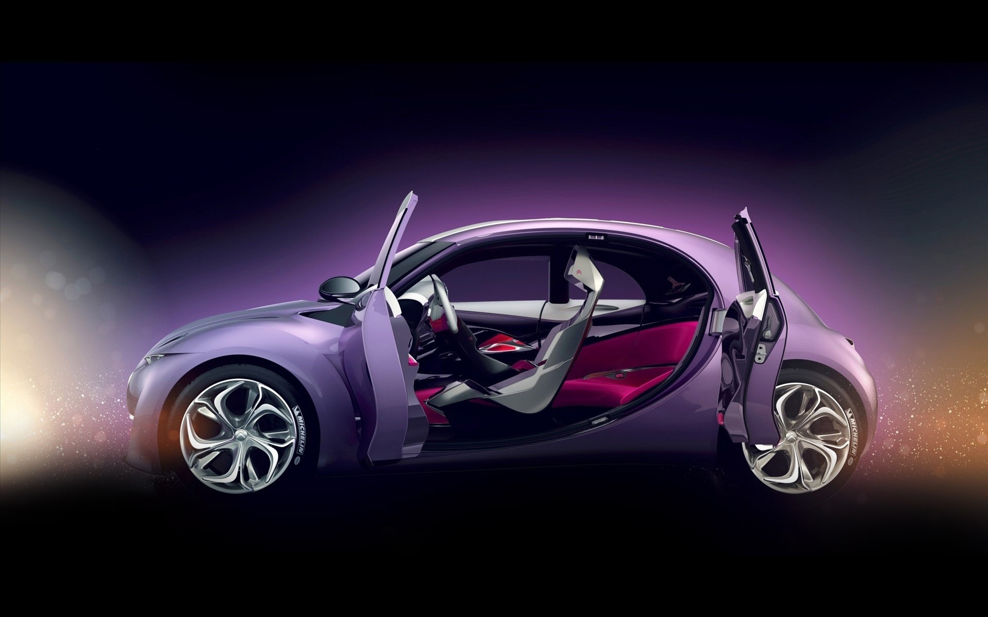 concept cars car vehicle wheel transportation system automotive chrome fast hurry drive speed power classic race cars purple