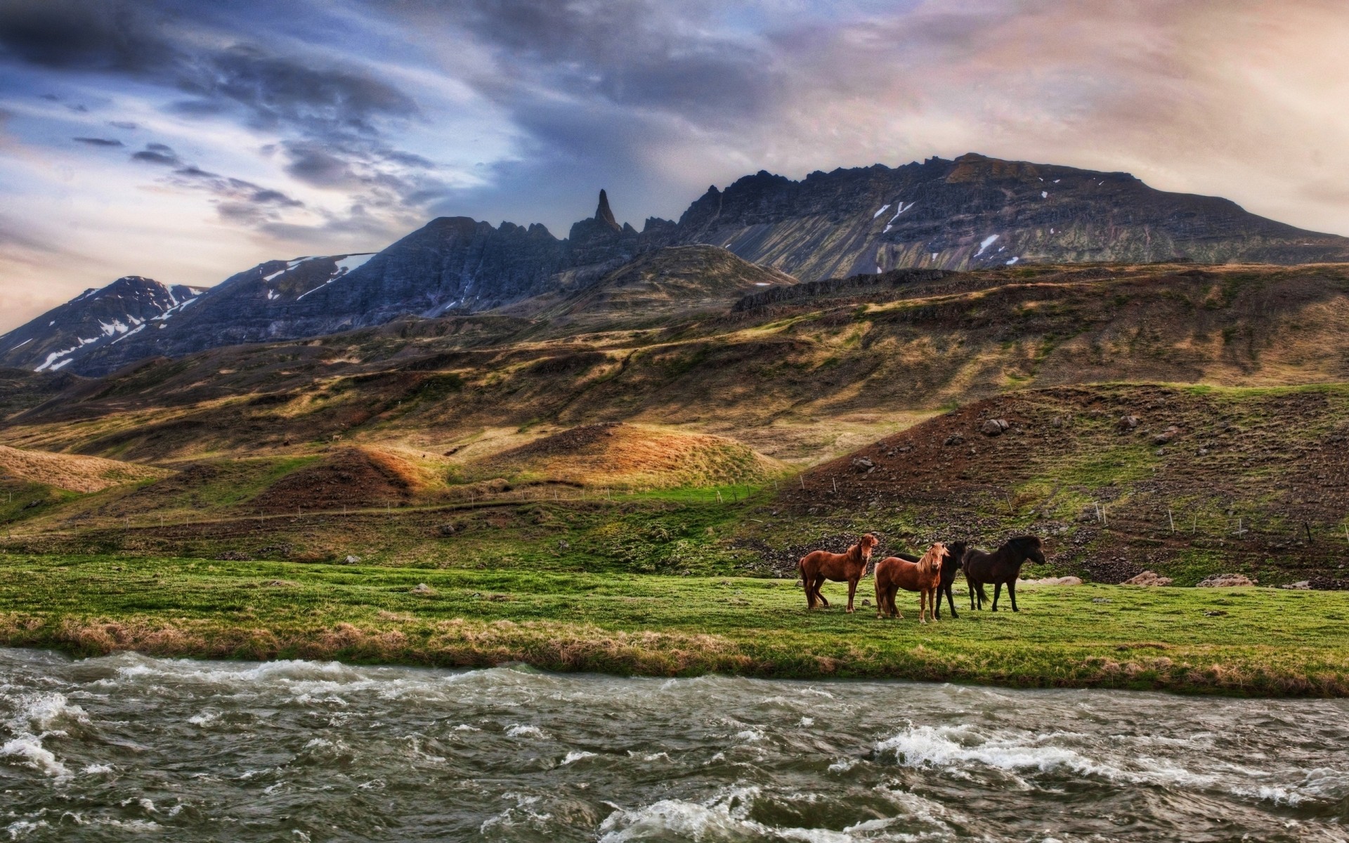 animais montanhas paisagem viagens ao ar livre água céu natureza cênica vale neve grama lago luz do dia cavalo