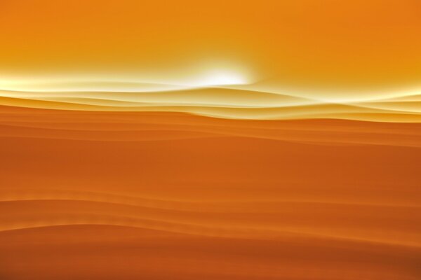 Beautiful sunset on a desert background