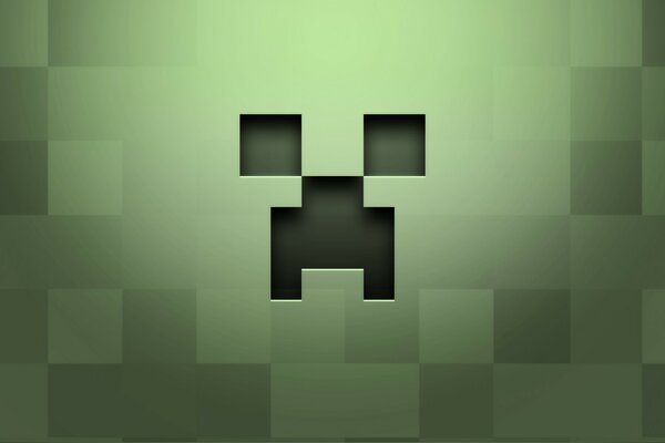 The face of a Creeper from Minecraft