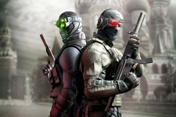 Personajes de Counter Strike en la Plaza roja