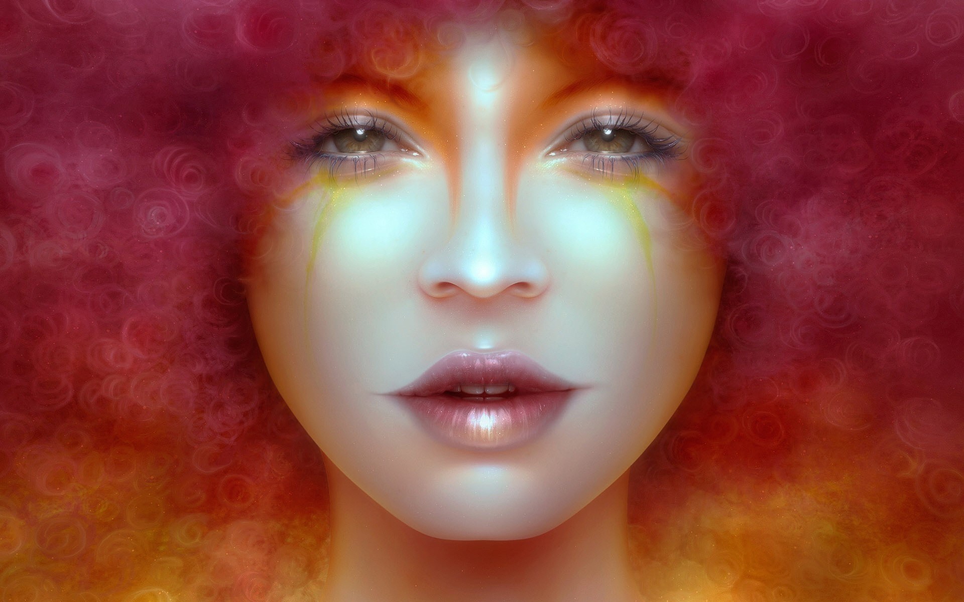 fantasy portrait fille femme mode visage peau cheveux beau