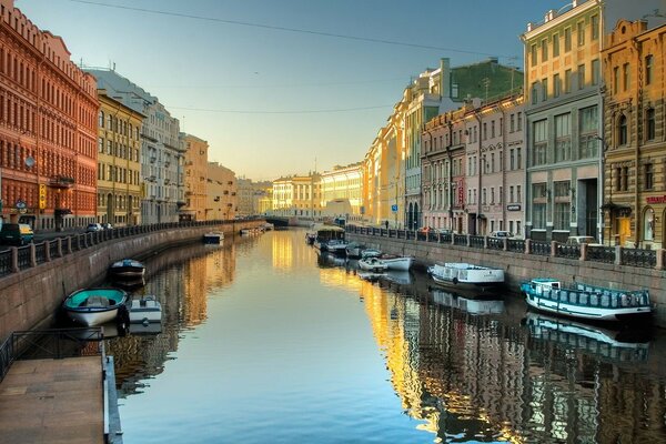 A beautiful water channel somewhere in Europe