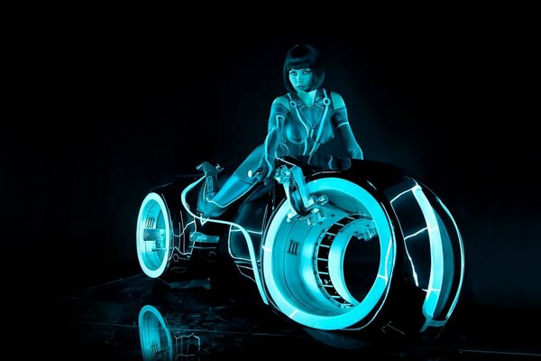 A fantastic motorcycle from a science fiction movie