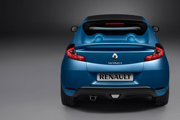 Blue Renault rear view