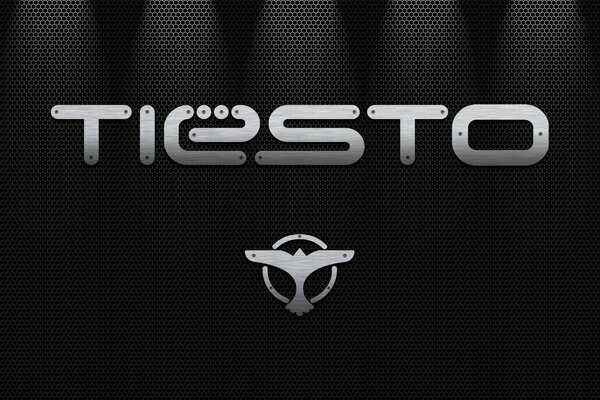 Logotipo de DJ Tiesto sobre fondo negro