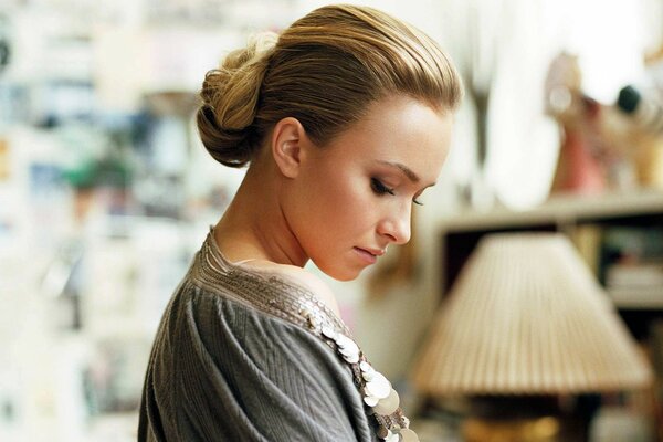 A girl in full face with a beautiful hairstyle