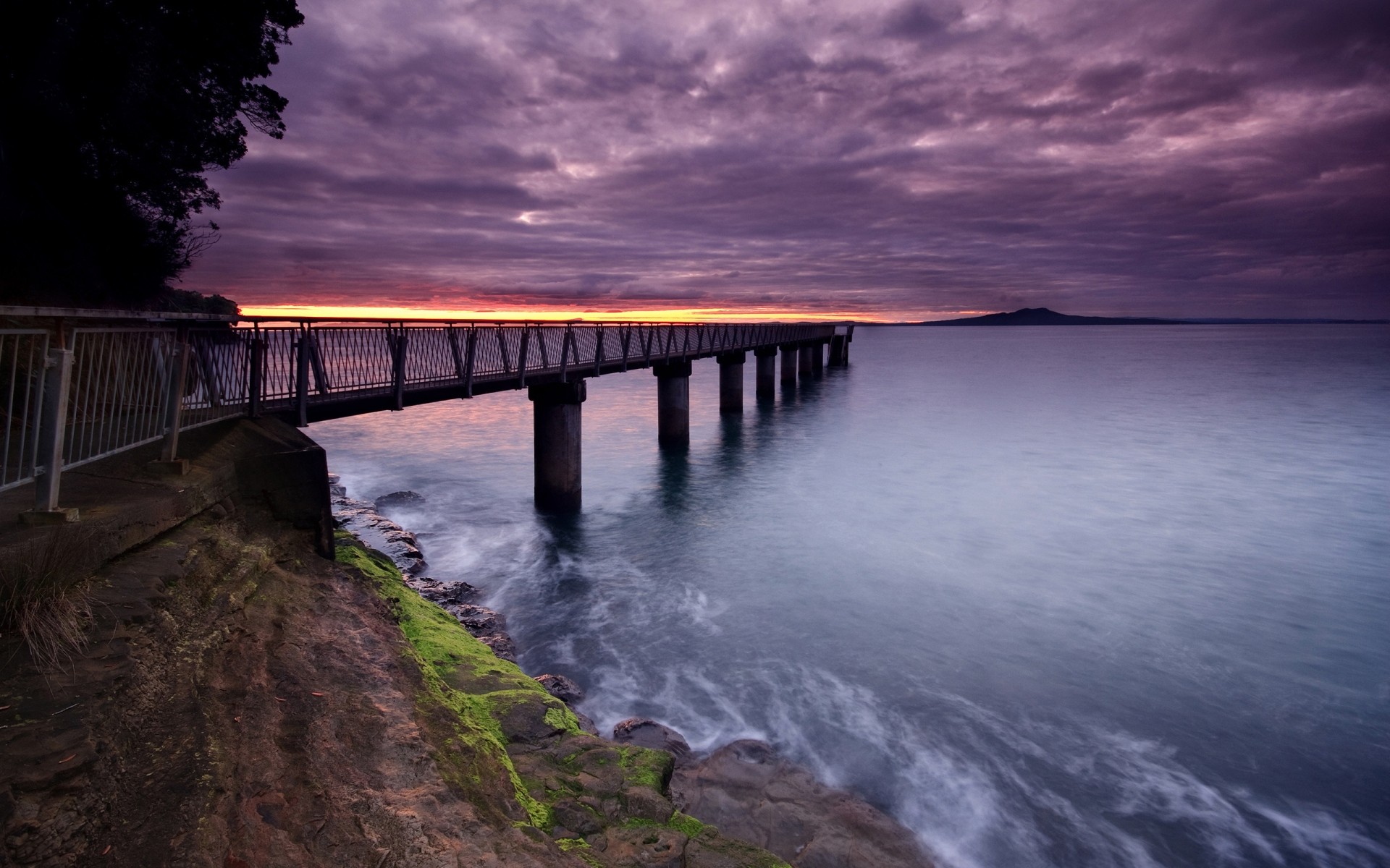 paysage eau coucher de soleil pont aube paysage océan plage rivière mer soir jetée voyage crépuscule ciel mer paysage réflexion à l extérieur lumière auckland nouvelle-zélande nuages nature nouvelle-zélande