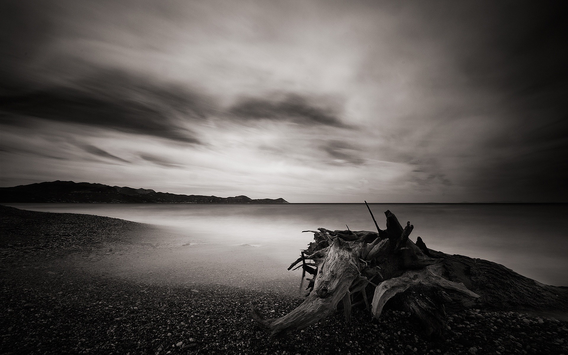 krajobrazy monochromatyczny zachód słońca woda plaża krajobraz świt ocean czarno-biały wieczorem morze burza niebo mgła czarny biały widok