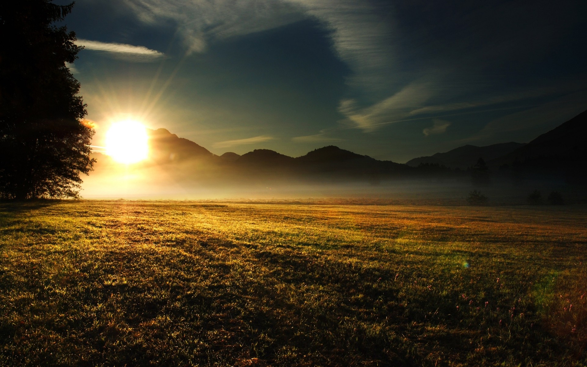 paysage coucher de soleil aube soleil paysage nature ciel soir crépuscule beau temps fond image nuages