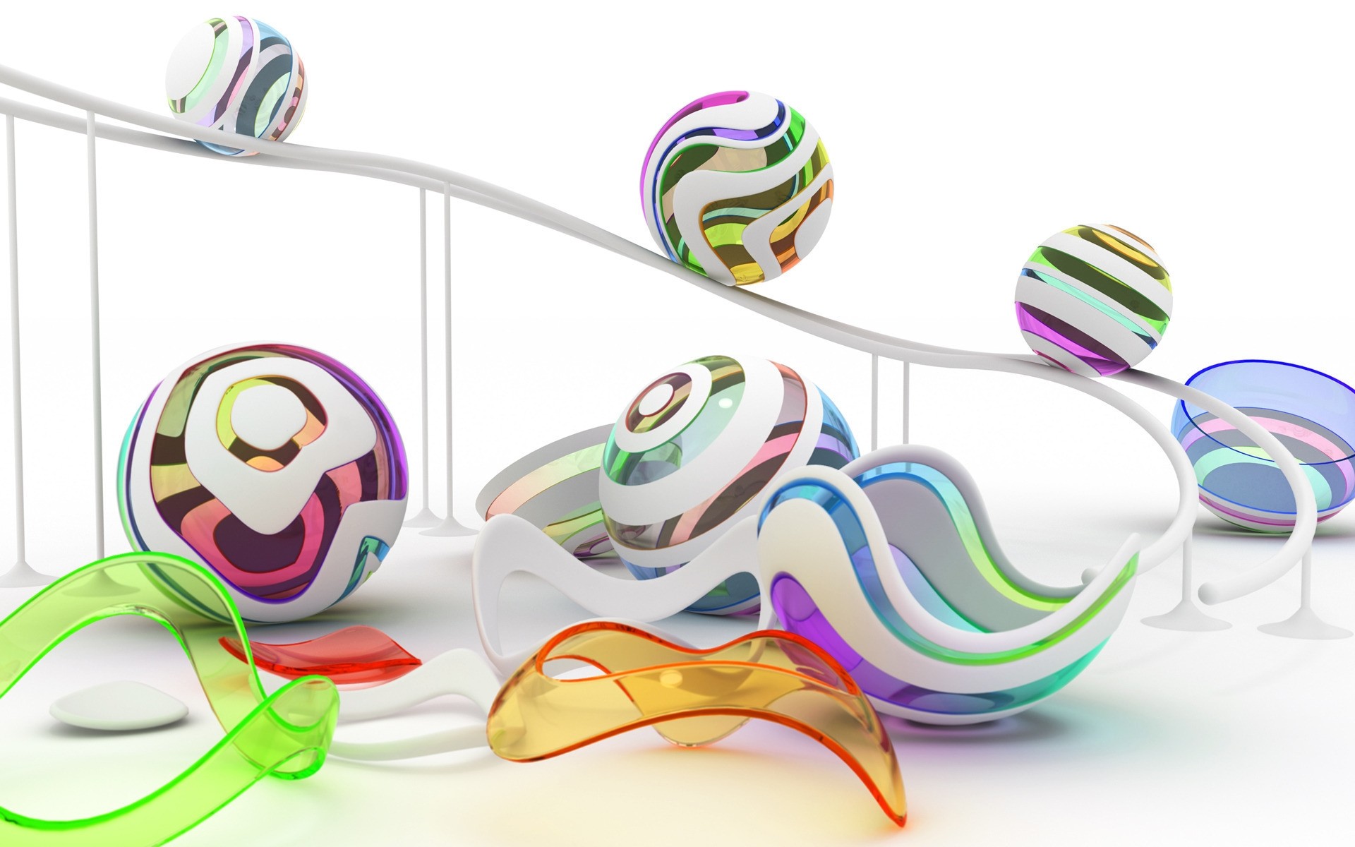 abstract desktop color illustration bright design balls white image