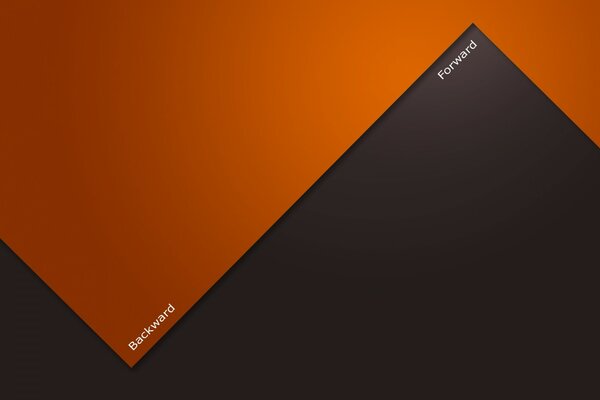 Cores laranja e marrom. Minimalismo. Arte. Design