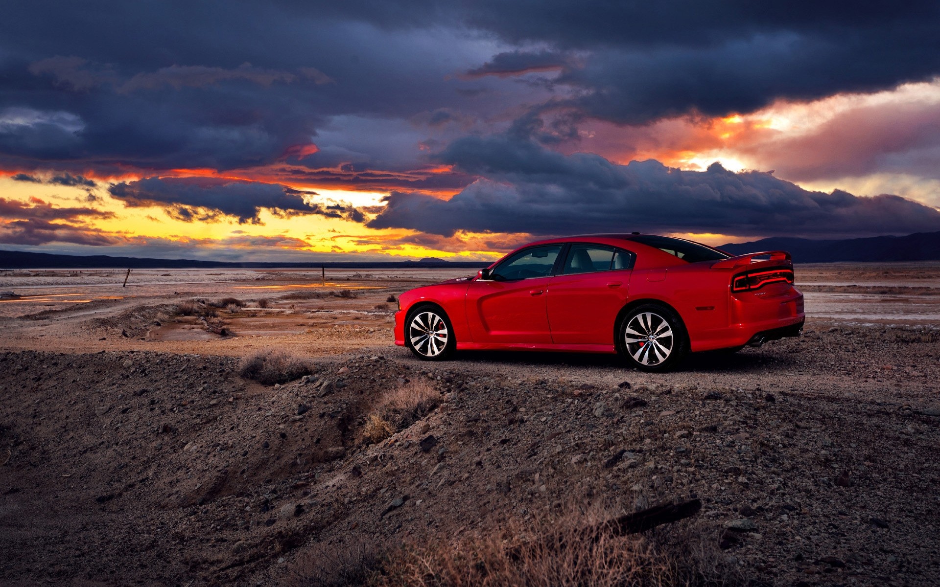 dodge carro carro praia pôr do sol apresse-se sistema de transporte carregador dodge muscle car