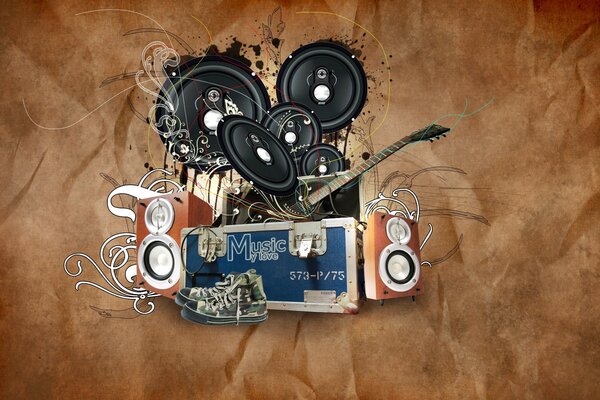 Musique. Instrument. Papier. Audio