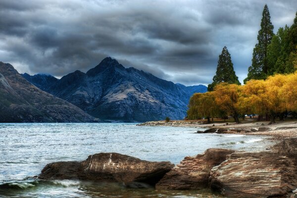 Autumn landscape of protected nature