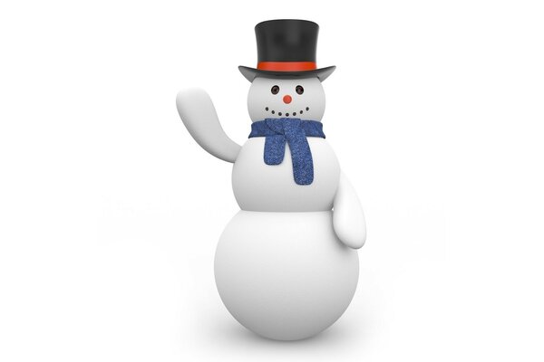 Bonhomme de neige mignon pour la décoration de vacances à Noël