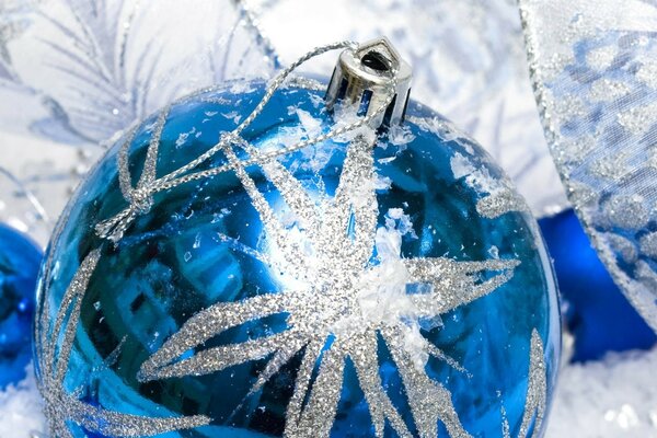 Decoración de Navidad azul para árbol de Navidad