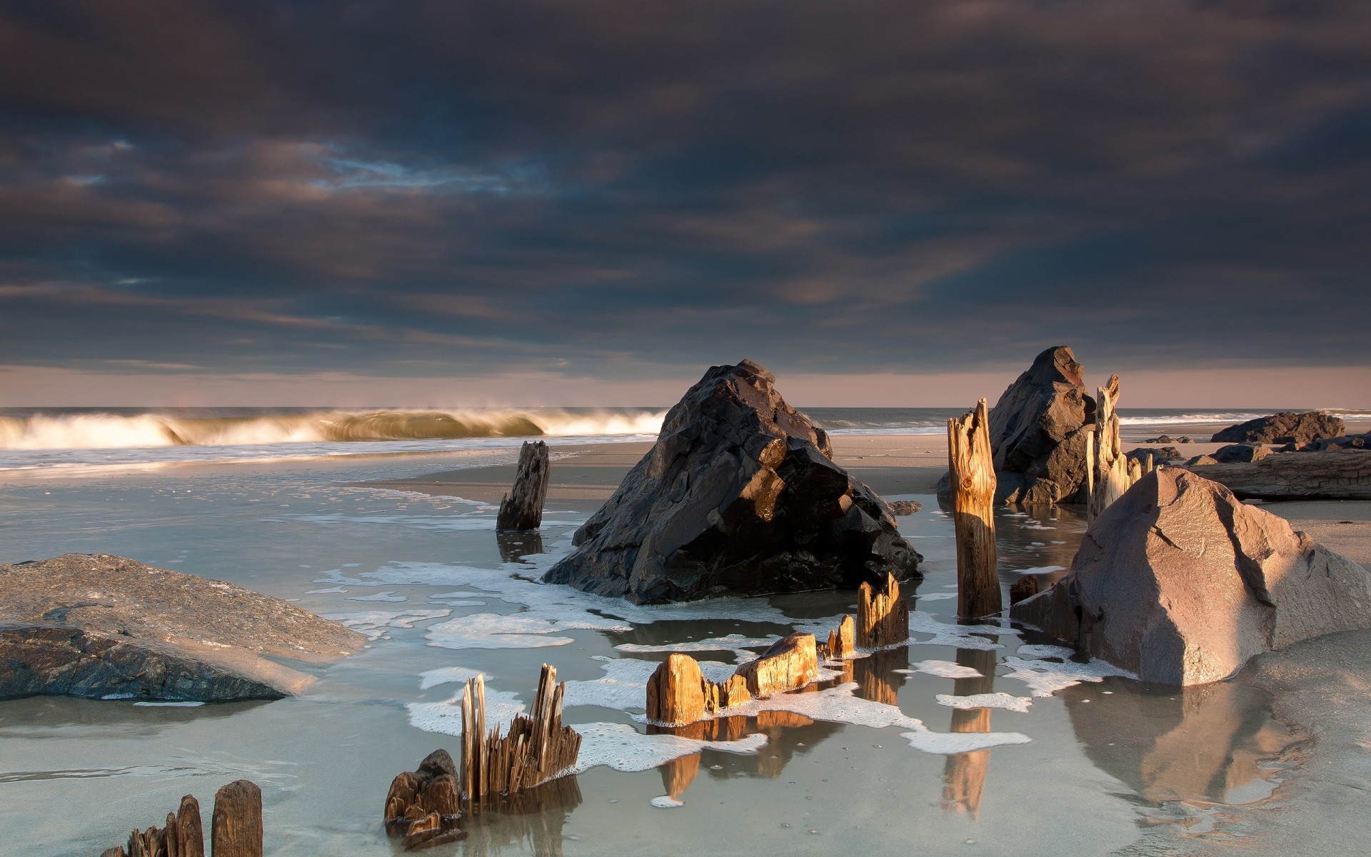 paisaje agua playa mar viajes puesta de sol mar océano arena paisaje invierno al aire libre nieve cielo amanecer noche luz del día nubes monmouth monmouth nueva jersey naturaleza nueva jersey piedras paisaje