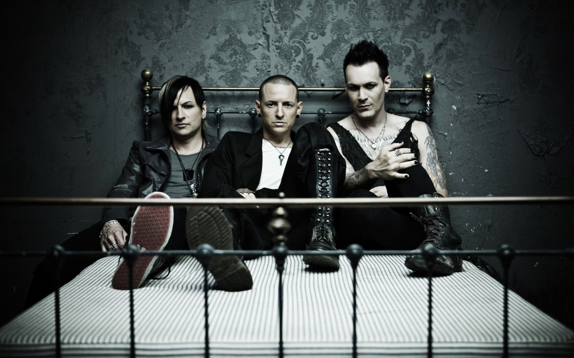 müzik grupları yetişkin portre adam kapalı müzik kadın bir grup müzisyen numara rock grup amir derakh chester bennington ryan saman