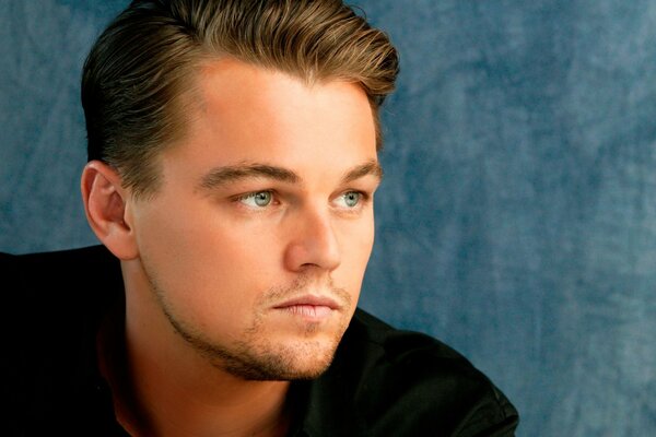 Retrato do ator Leonardo DiCaprio quando jovem