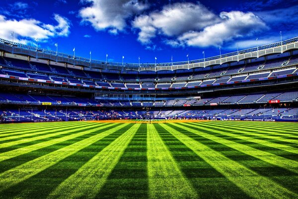 Grand stade de football en plein air