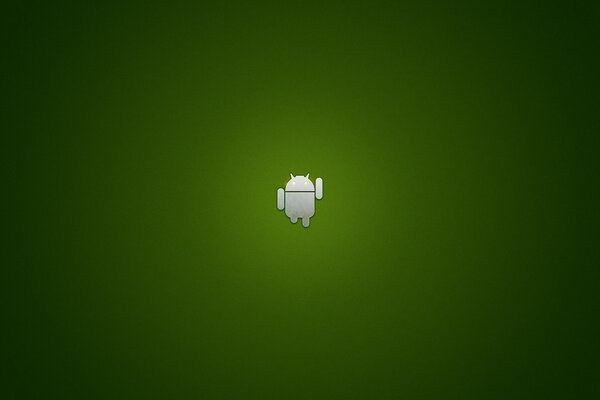 Logo Android sur fond vert