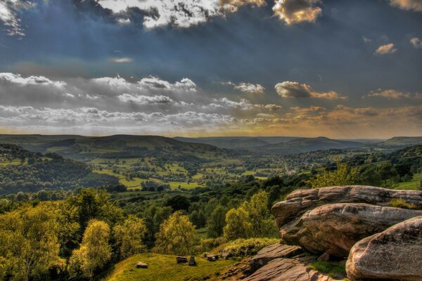 Belle nature. Paysage vue des montagnes