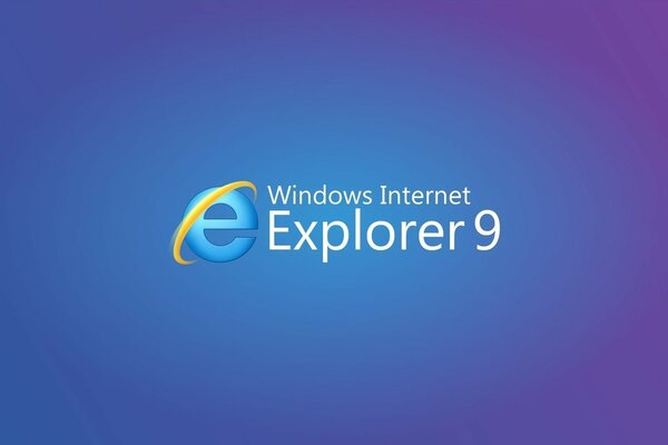 Icono de Internet Explorer sobre un fondo azul-púrpura