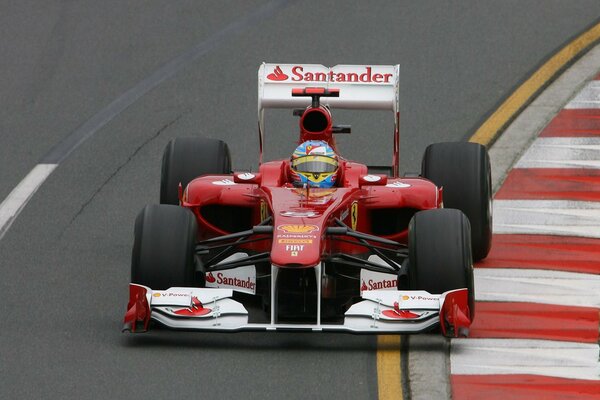 Racing car on the track