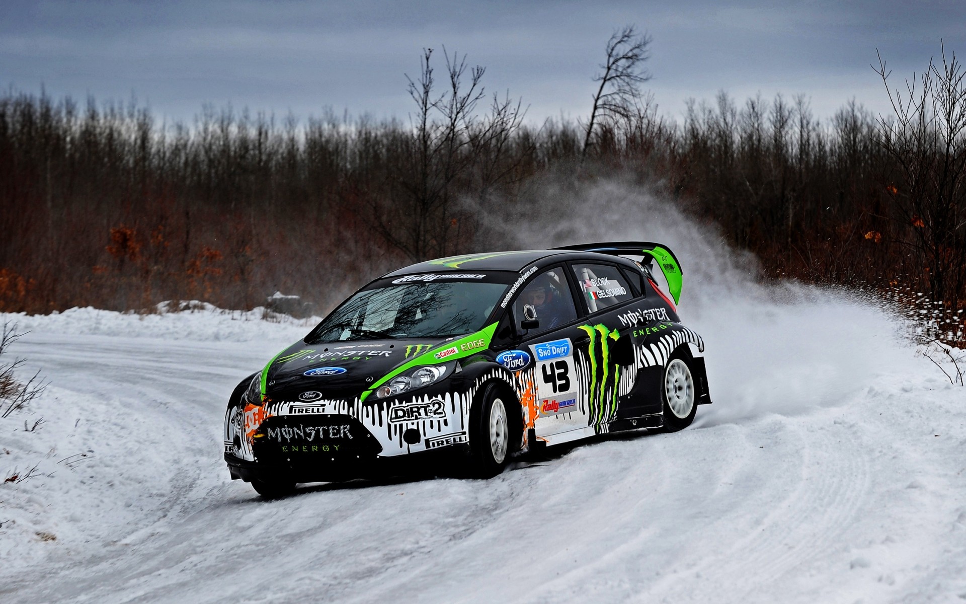 ford śnieg zima wyścigi drift tor konkurs lód pospiesz się samochód akcja zimno samochód sport szybko pogoda rajd ford fiesta