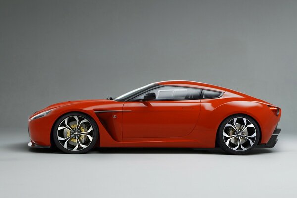 Photo of a red aston Martin