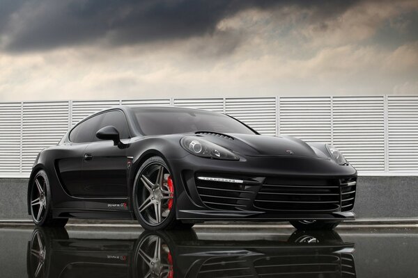 Black Porsche Sports Car