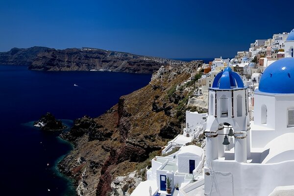 Beautiful sea of Greece and beautiful twilight