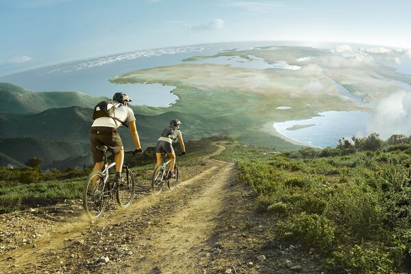 Maravillosa bicicleta de deportes al aire libre