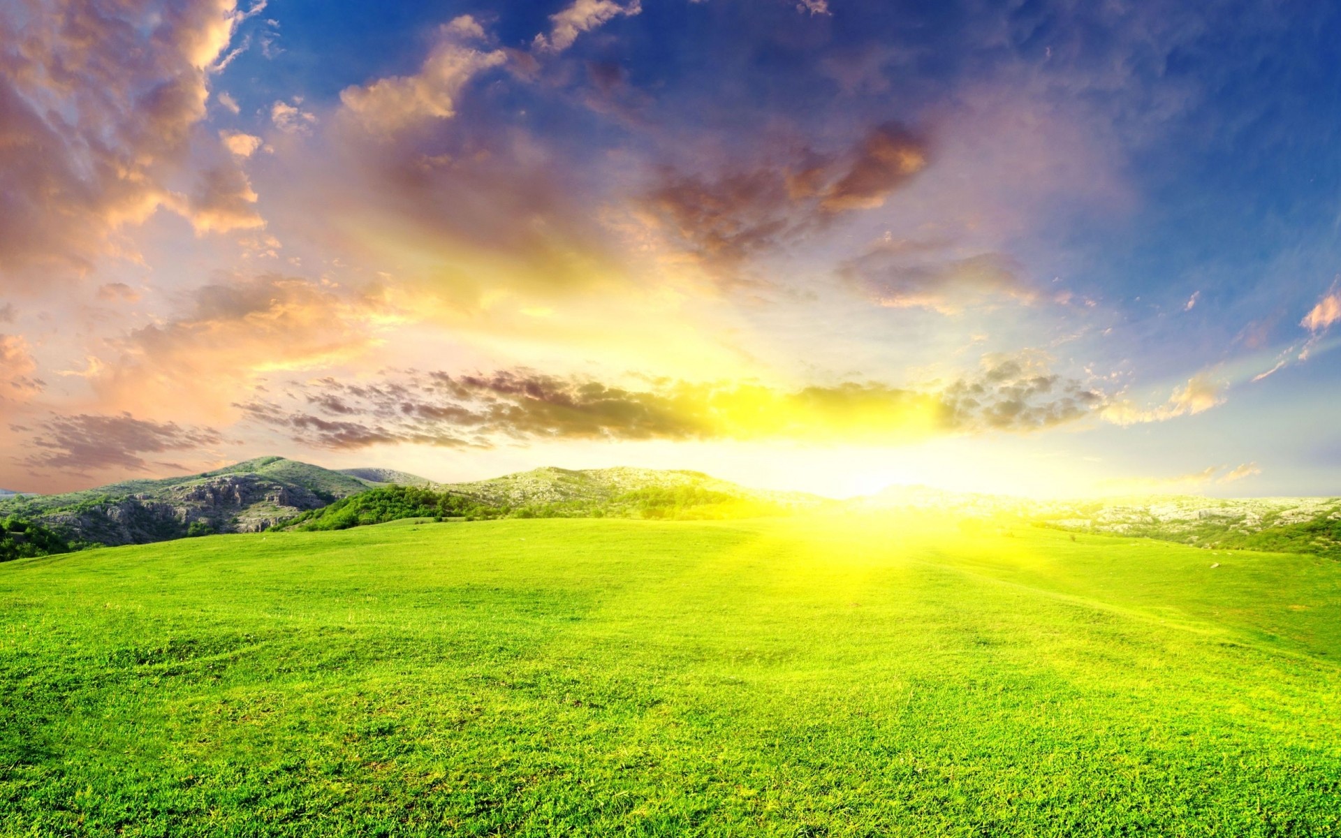 paisaje hierba sol naturaleza rural paisaje verano buen tiempo campo campo heno cielo amanecer pasto puesta de sol pastizales brillante colinas