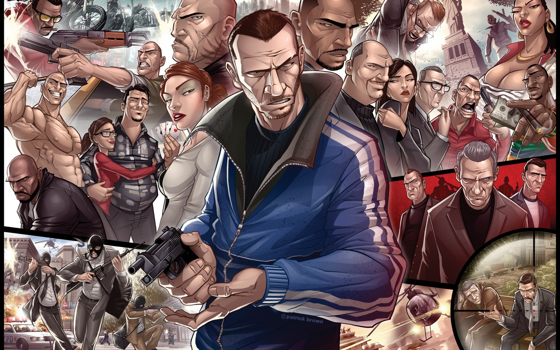 gta gruppo uomo molti donna giochi lotta poster video